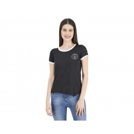 Playera color Negro Manga Corta marca Thinner para Mujer-TodoenunLugar-sku: 332205