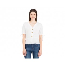 Blusa color Blanco Manga Corta marca Nectar para Mujer-TodoenunLugar-sku: 331071