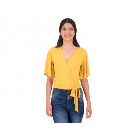 Blusa color Amarillo Manga Corta marca Nectar para Mujer-TodoenunLugar-sku: 332333