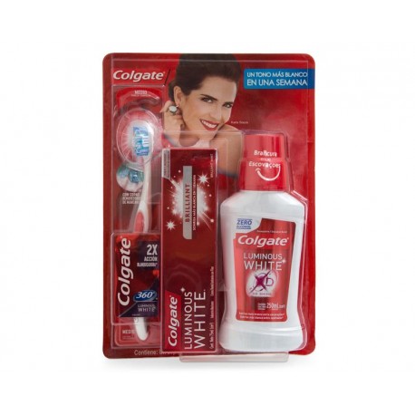 Set de Limpieza Bucal Colgate Luminous White-TodoenunLugar-sku: 705401