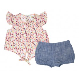 Conjunto con Short Estampado para Niña Baby Colors-TodoenunLugar-sku: 504298