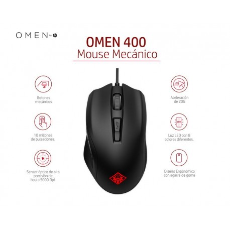 Mouse HP Omen Negro-TodoenunLugar-sku: 230657