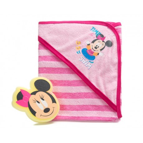 Set de Toalla y Esponja marca Disney Minnie Mouse para Bebé Niña-TodoenunLugar-sku: 501451