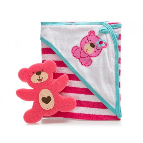 Set de Toalla y Esponja marca Baby Colors para Bebé Niña-TodoenunLugar-sku: 501436