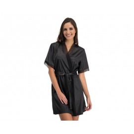 Bata para Dormir color Negro Eva tu Estilo Intimo para Mujer-TodoenunLugar-sku: 320044