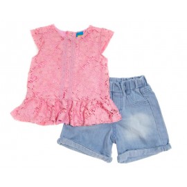 Conjunto con Short para Niña Grafito Baby-TodoenunLugar-sku: 500135