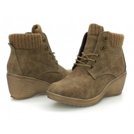 Botines marca 18 Forever color Taupe para Mujer-TodoenunLugar-sku: 810305