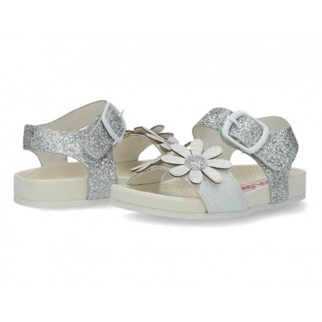 Sandalias Plateadas marca Baby Colors para Bebé Niña-TodoenunLugar-sku: 800685