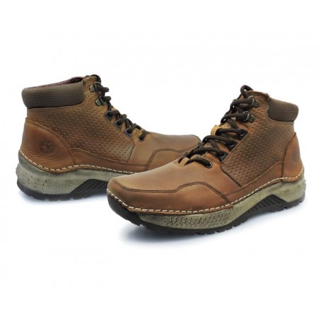 Botas de Trabajo marca Lobo Solo de Piel color Miel para Hombre-TodoenunLugar-sku: 814136